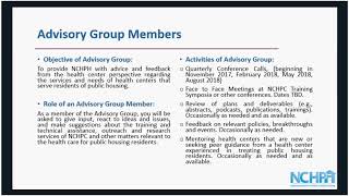 Health in Public Housing Advisory Group Conference Call