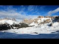 Timelapse of ski resort in dolomites italy