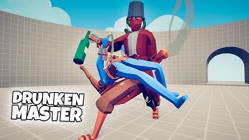 DRUNKEN MASTER 1 vs 1 UNITS | TABS Totally Accurate Battle Simulator