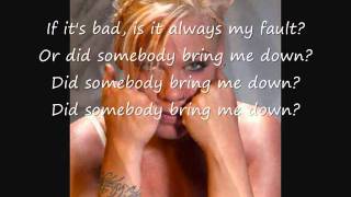 P!nk - One Foot Wrong With lyrics + Pictures