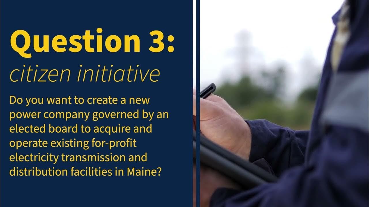 Quick Explainer Question 3 on the Maine Ballot YouTube