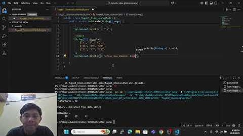 Struktur data Array dua dimensi