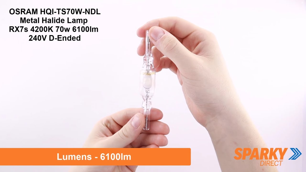 OSRAM HQI-TS70W-NDL | Metal Halide Lamp RX7s 4200K 70w 6100lm 240V