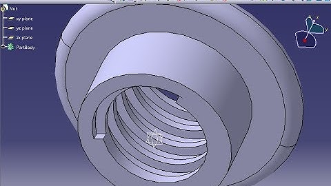 Screw Jack CATIA V5 Tutorial - Threaded Nut (Part 2)