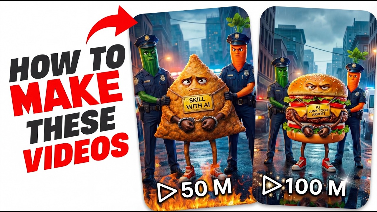 How To Make Viral AI Junk Food Arrest YouTube Shorts (Full 2026 Beginner Guide)
