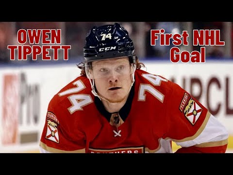 Owen Tippett #74 (Florida Panthers) first NHL goal Oct 26, 2017