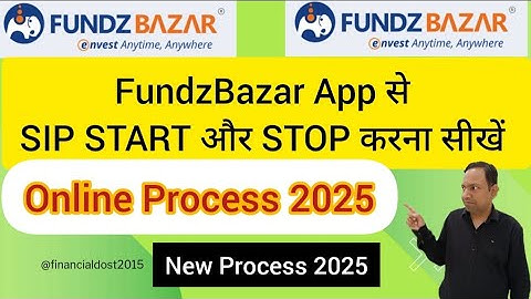 Learn to START and STOP SIP in FundzBazar App | How To STOP SIP | How To Start SIP #mutualfund