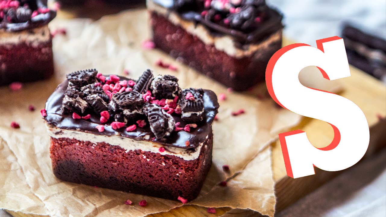 Red Velvet, Oreo, Brownie Bars Recipe | Sorted Food