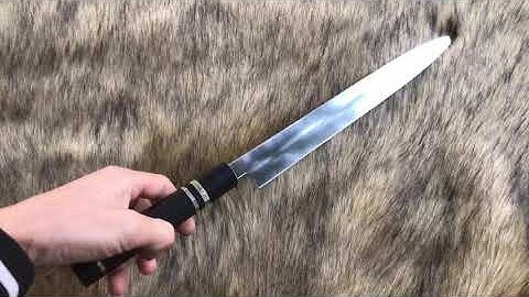 TLVN-Dao Làm Bếp dao Sujihiki thép HSS cán gỗ mun khâu sừng chuyên lọc file cá cắt sashimi