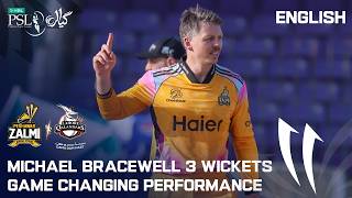 Michael Bracewell 3 Wickets 💥 Game Changing Performance | Peshawar vs Lahore | HBL PSL 11 | MZB1K screenshot 2