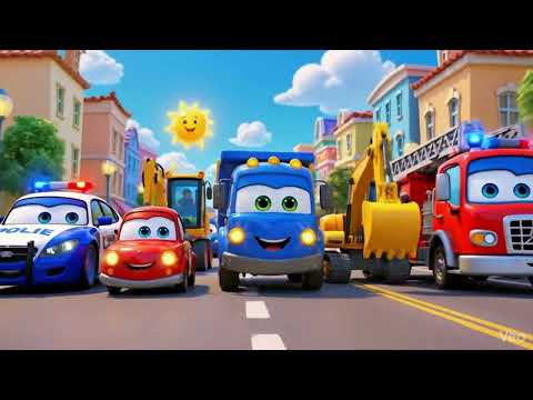 🧸 Mimi Comptines – 🎵 **Vroum Vroum ! Les Véhicules Super Héros 🚜🚒🚓**