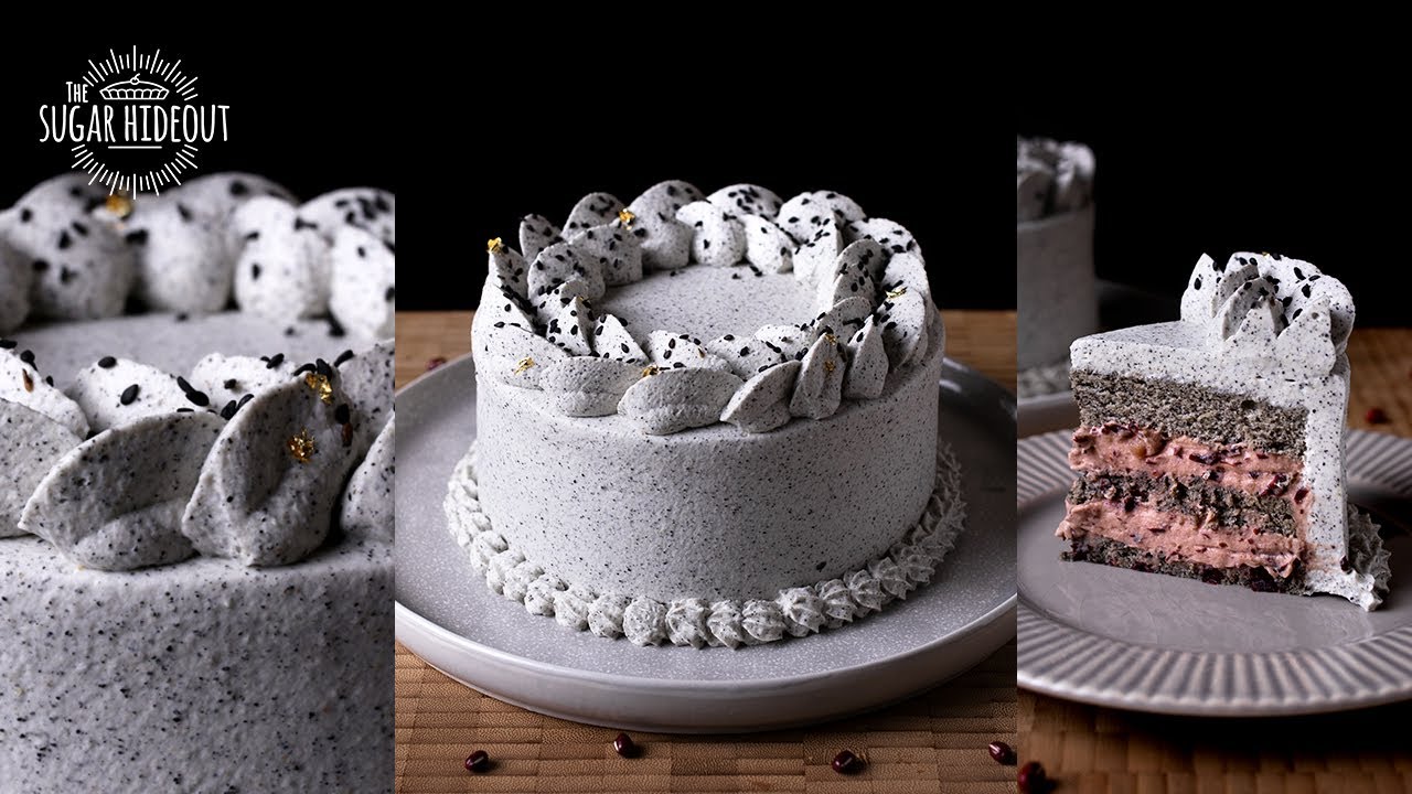 Black Sesame Red Bean Cake | Silent Baking, ASMR