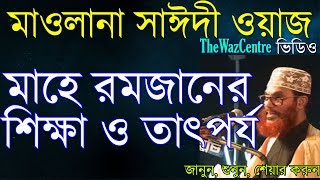 Mawlana Delwar Hossain Saidi Waz. মাহে রমজানের তাৎপর্য ও শিক্ষা। Bangla Waz