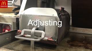 Gap setting and auto levelling. Grill Maintenance
