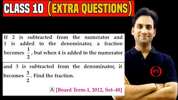 If 2 is subtracted from the numerator and 1 is added to the denominator, a fraction becomes 1/2, but