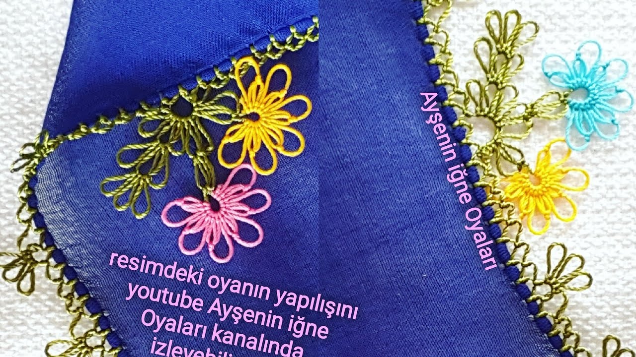 saks çiçekli yazmaya Bu model çok güzel oldu iğne oyası modelleri