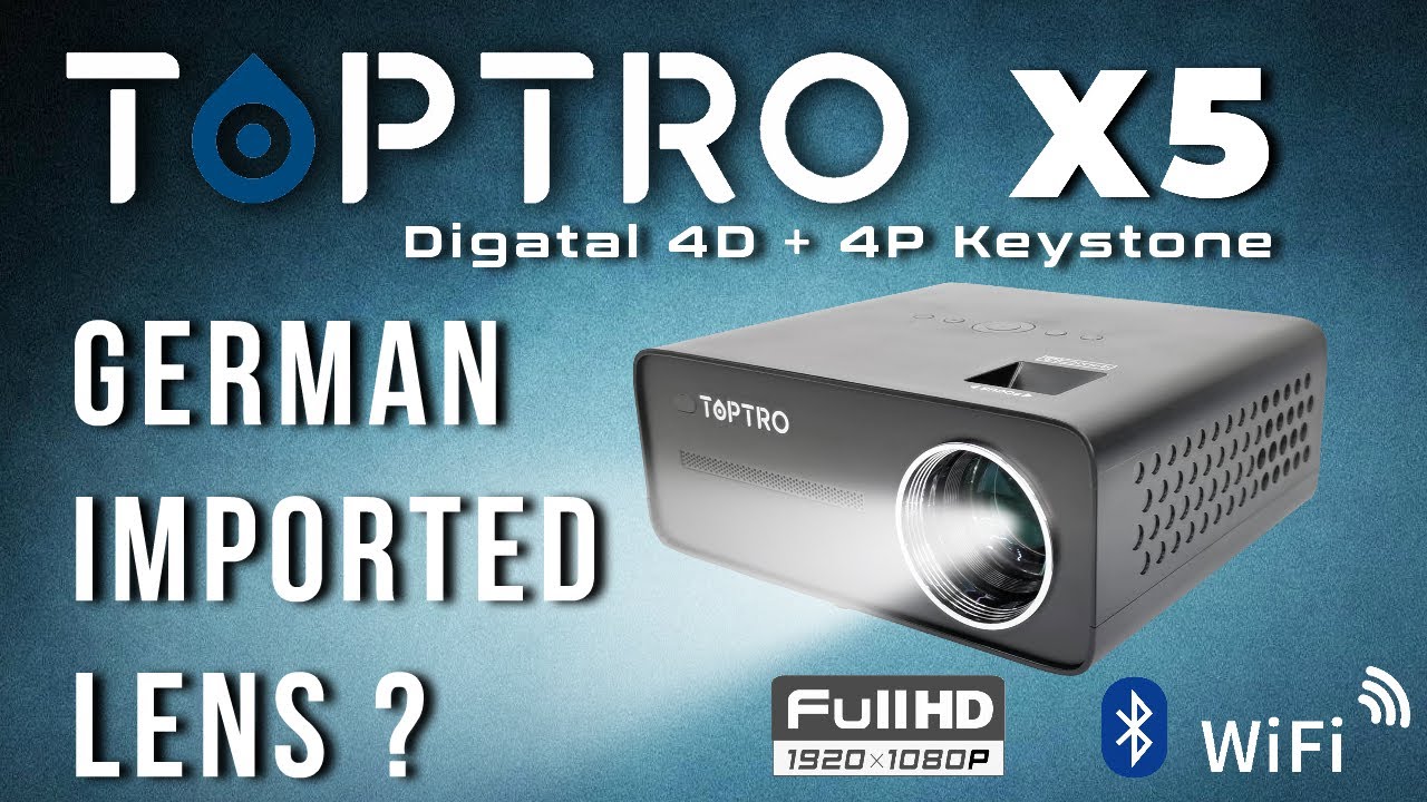 Toptro TR25 - Mini projecteur portable avec WiFi, Bluetooth et 9 500 lumens  - Mini