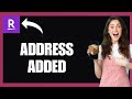 Add Address on Rakuten App.