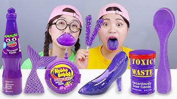 Thức ăn màu tím Món tráng miệng Mukbang DONA