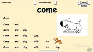 Sight Word Come Reading Fluency