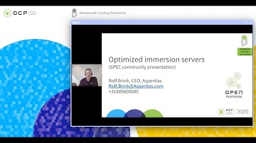 OCP 2020 Virtual Summit: Optimized immersion for OCP Server Systems