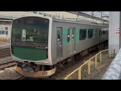 【4K高画質】EV-E301系ﾔﾏV3編成（ACCUM）が烏山行きとして宇都宮駅を発車していくシーン（2026.3.20.10:34）