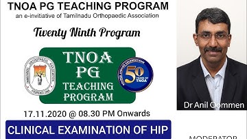 29th TNOA PG Teaching Program: Clinical Examination of Hip