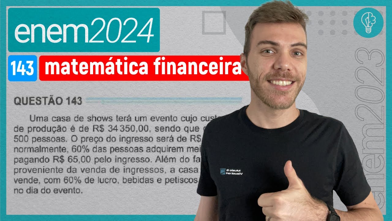 Um casa de shows terá um evento cujo custo total de produção é de R$ 34 350 - MATEMÁTICA FINANCEIRA