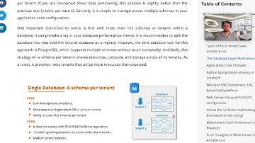 Database Layer Multi Tenancy
