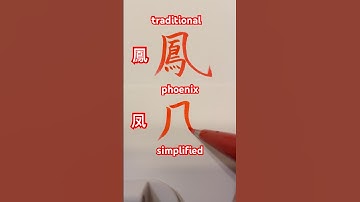 Traditional🆚Simplified🦚phoenix鳳凤(the male one) in Chinese #handwriting #calligraphy #tutorial #書道