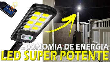 Refletor Para Poste Com Placa Solar Led 100w Aprova Chuva ECONOMIA COM ENERGIA ELETRICA
