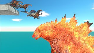 Jump Over Thermonuclear Godzilla and Dynamite Trap! - Animal Revolt Battle Simulator