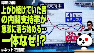 【岸田政権】上がり続けていた筈の内閣支持率が急激に落ち始める…一体なぜ！？が話題