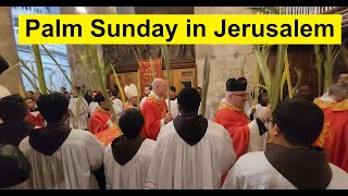 Jerusalem Palm Sunday Procession 2024 at the Church of the Holy Sepulchre.