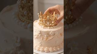 Luxury Princess Crown Cake 👑🎂 Satisfying Cake Decorating & Cutting #Shorts