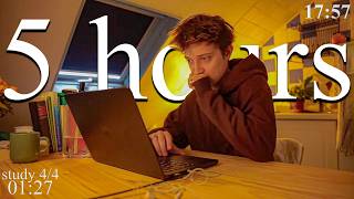 LIVE | 5-HOUR study with me in Paris 📚⛈️ rain sounds & pomodoro timer 60 & 10