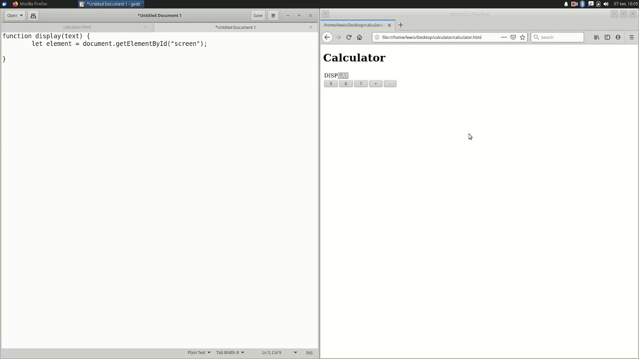 Writing a calculator in HTML, CSS and Javascript. - YouTube