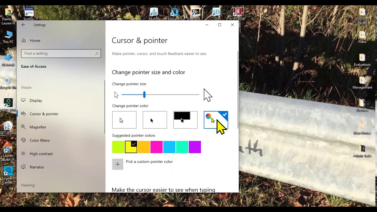 change the color of my mouse cursor change the color of my mouse cursor