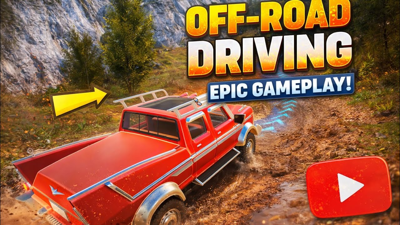 Red 4x4 Off-Road Driving 🚙 | Extreme Mud & Mountain Challenge | Epic Gameplay