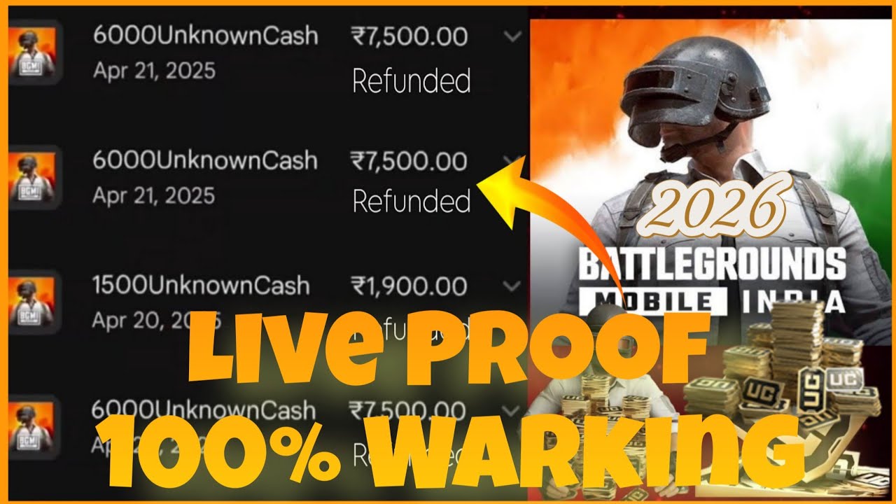 🔥BGMI 7500 UC REFUND TRICK 100% WORKING IN 4.2 | 2026 LATEST REFUND TRICK BGMI | HOW TO REFUND UC |