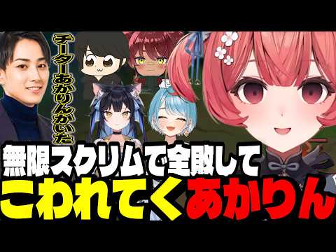【LTK3無限スクリム】無限スクリムで全敗してこわれていくあかりん/集団戦練習でチートオンにしてしまうあかりん【夢野あかり/白波らむね/らいじん/ぶいすぽ切り抜き】