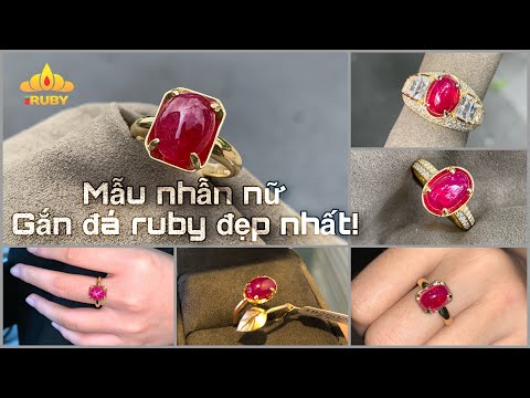 Tổng hợp Mẫu nhẫn nữ gắn đá Ruby đẹp nhất - nhẫn nữ ruby Cabachon - IRUBY