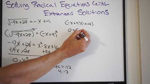 solving radical equations with extraneous solutions (3 of 3)