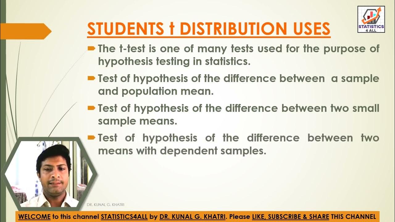 The t-Distribution, Introduction to Statistics