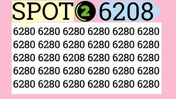 Hidden Number Puzzle That Will Blow Your Mind 🤯 | Spot 6208 ! #viral #eymath #iqtest #trending 