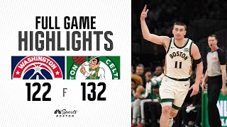 HIGHLIGHTS: Pritchard's career-high 38 points leads C's to win vs. Wizards on 'Mike Gorman Day'