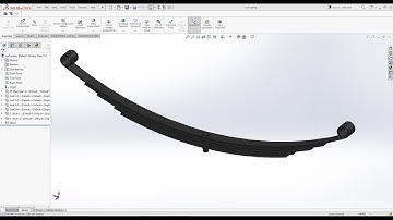 How to design Leaf spring in Solidworks