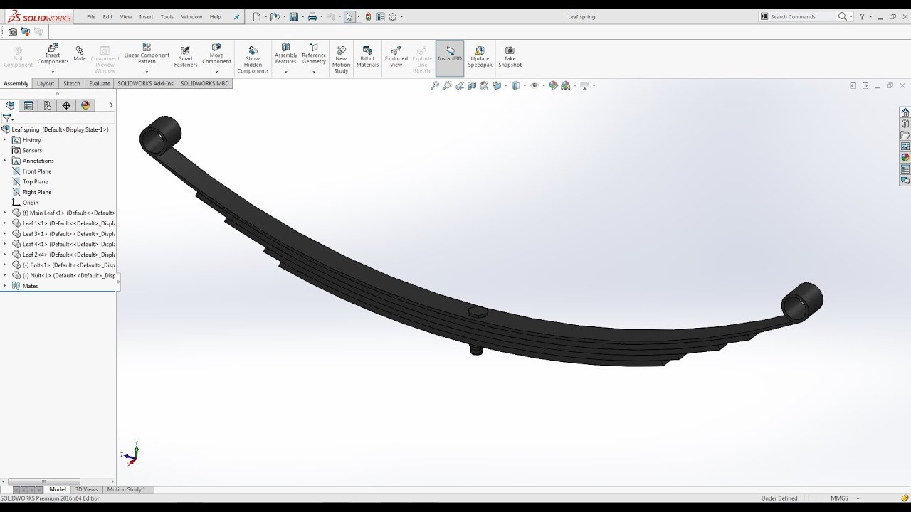 D drawing of leaf spring  Download Scientific Diagram