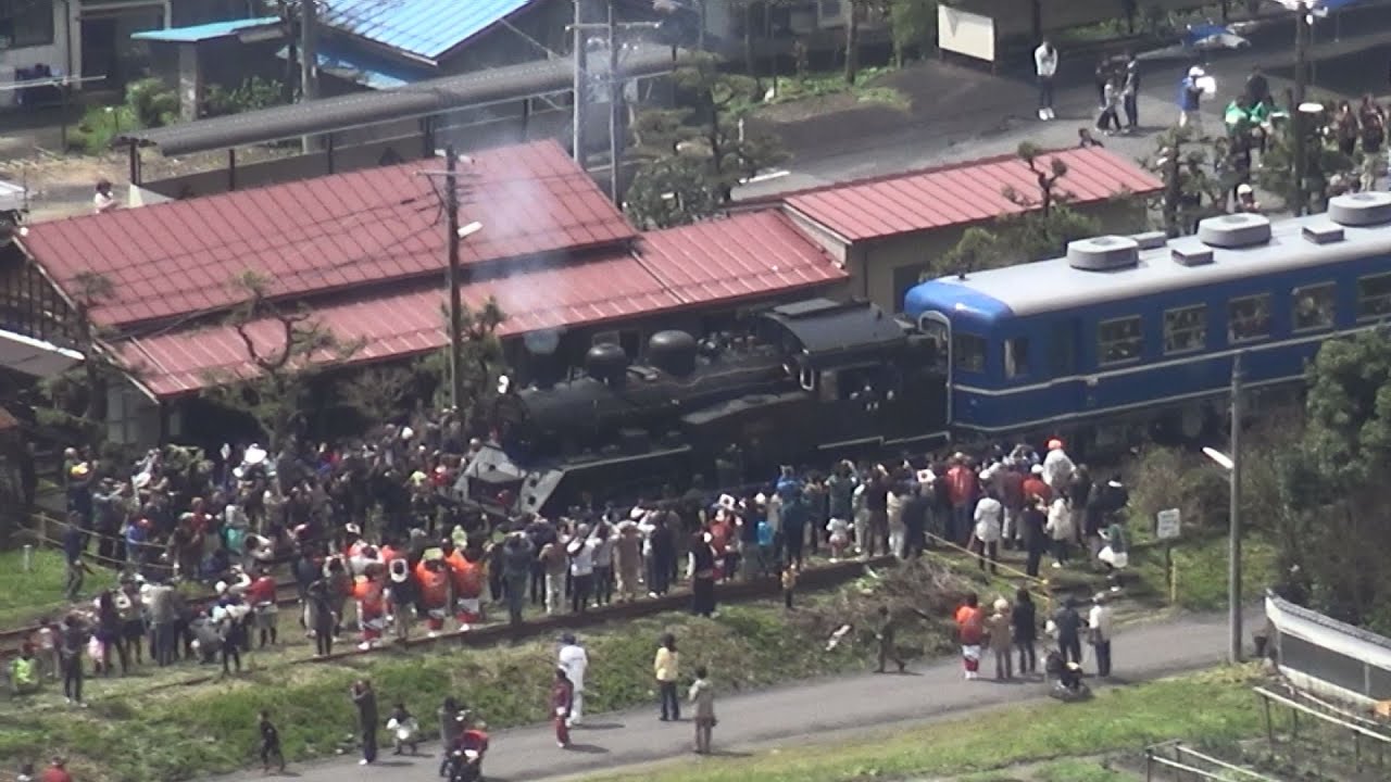 若桜鉄道にSLの雄姿 旧国鉄以来45年ぶり - YouTube