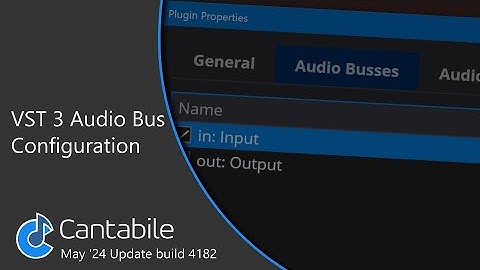 VST3 Audio Bus Configuration